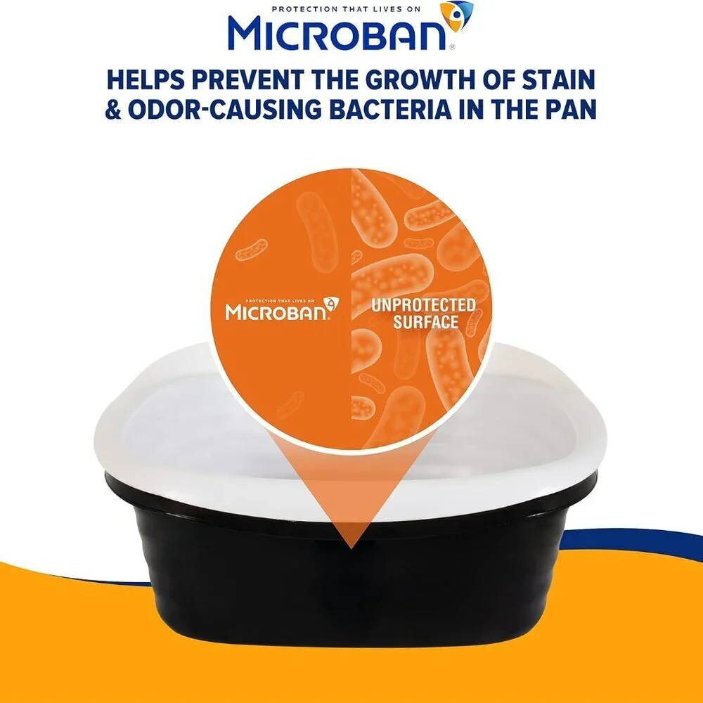 Large Sifting Plastic Cat Litter Box with Microban Odor Control Eco-Friendly